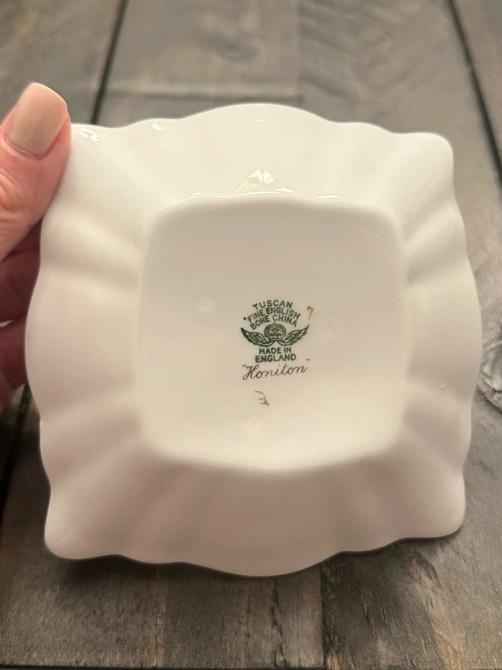 Vintage Tuscan Honiton Lace Trinket Dish Fine English Bone China